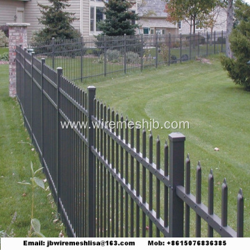 Black Zinc Steel Wrought Iron Fence